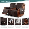 Ruaozz Waterproof Recliner Loveseat Cover with Console Non-Slip Couch Covers