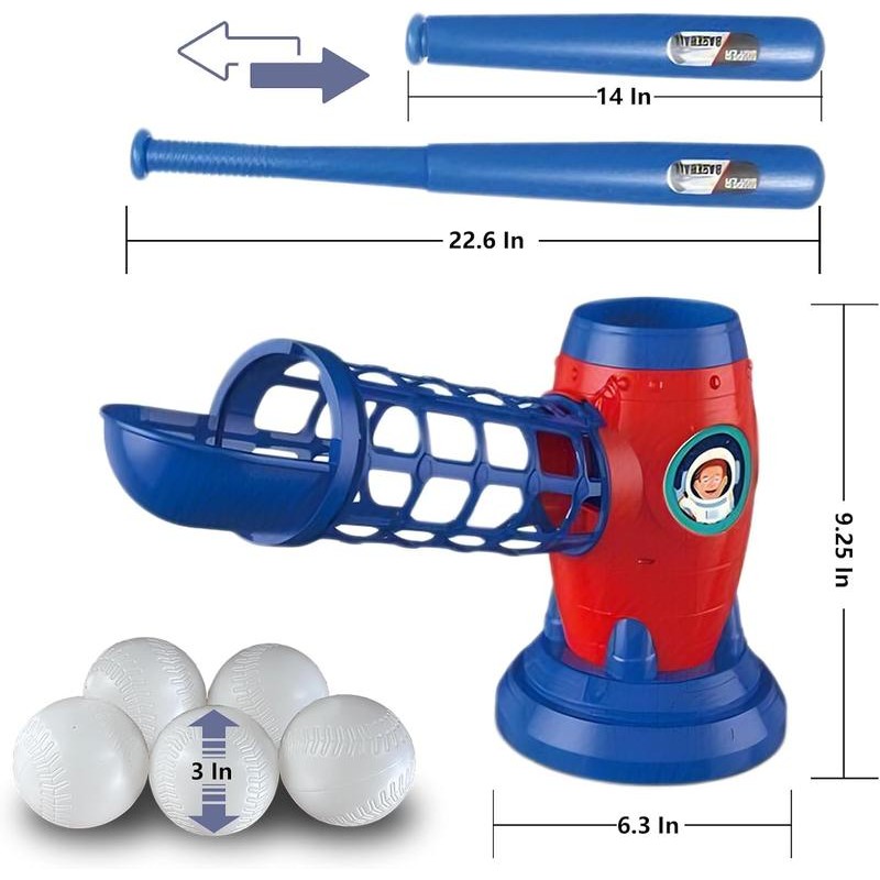 PAGBR Kids' Automatic Baseball Set – Bat + 5 Balls
