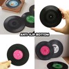 BDSHUNBF Pack of 12 Vinyl Record Coasters, Coasters with Holder,