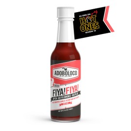Adoboloco FIYA! FIYA! Hot Sauce – 11/10 Scorching Heat, Unforgettable Flavor – 5oz | Trinidad Scorpion, Ghost Pepper, Habanero