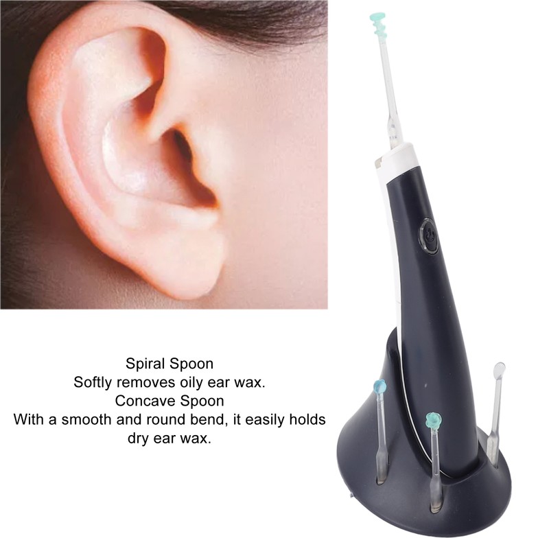 Sound Wave Vibration Ear Wax Removal Tool with Light 360