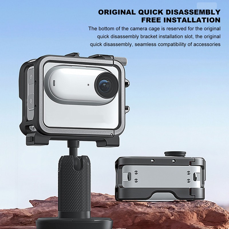 Camera Full Cage for Insta360 GO 3 Aluminum Alloy Action