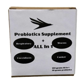 Unbranded All in 1 (Canker, Respiratory, Worms, Coccidiosis) + Probiotics for Birds - 4 in 1 400 grams