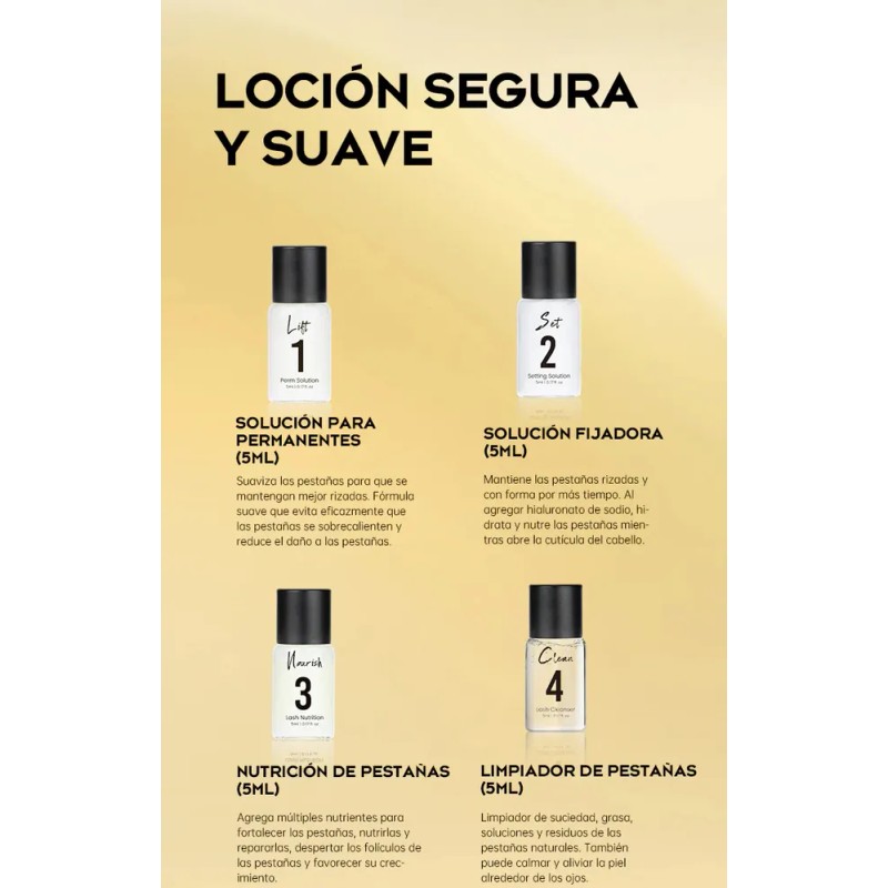 Kit Gollee Lash Lifting De Pestañas Laminado Ceja Con Tinta