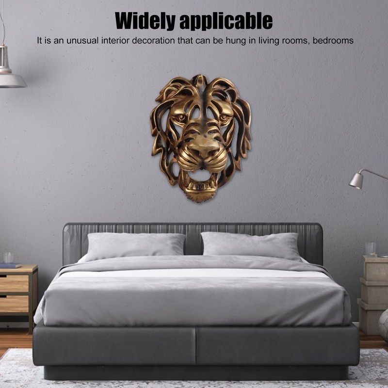 Lion Head Art Wall Decor Resin Vivid Lion Head Wall