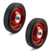QWORK 2 Pack 5" x 1.5" Premium Rubber Wheel with