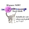 BoomBone Floral Cat Collar with Removable Purple Flower Charm,Breakaway Small