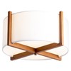VILUXY Semi-Flush Mount Ceiling Light Fixture with Wood and Off-White