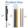 DWFEYOI Mechanical Carpenter's Pencils with 6 Leads, Carpenter's Pencils with