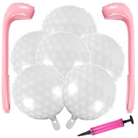 8 Pieces Golf Balloons Golf Ball Balloons Golf Club Balloons Golf Themed Sports Foil Aluminum Balloons,Giant Golf Birthday Party Supplies Decorations for Golf Theme Birthday Party Favors