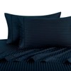 Royal Hotel Bedding Stripe Navy 300-Thread-Count 3pc Super-Single Size Waterbed-Sheets