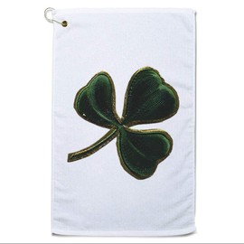 Style In Print Golf Towel Green Shamrock St Patrick's C Holidays and Occasions Cotton Bag Accessories White Design Only