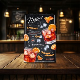 Cocktail Recipes 20 x 30 cm Aluminium Sign Decorative Metal Sign Decoration for Bar Counter Pub Kitchen Cafe Birthday Gift Recipe RV003 (16 ni)