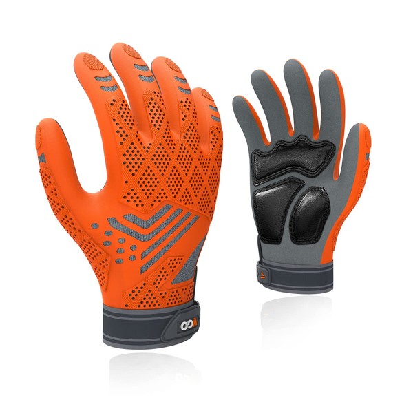 [Vgo...] Men's Mechanic Gloves, Work Gloves, Seamless, Seamless Gloves, Work