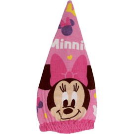 Hayashi ZI460600 Hair-Drying Towel, Pink, Approx. 9.1 x 22.4 inches (23 x 57 cm), Towel Cap, Bicide Minnie