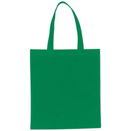 Reusable Convention - Conference Tote Bags Non Woven Bright Colors for Promotions, (Set of 50, Kelly Green)