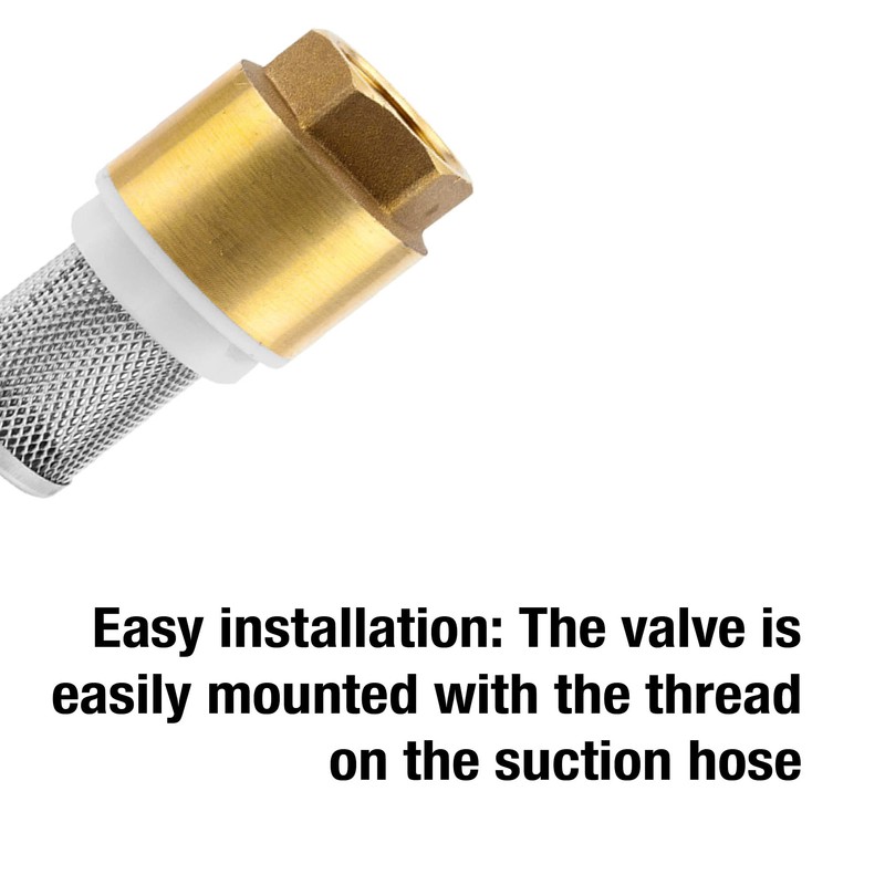 Gardena 07221-20 33.3 mm G 1-Thread Brass-Foot Valve - Silver/Gold