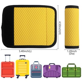BAGSWEET Luggage Handle Wrap for Suitcase/Carry On/Backpacks-Neoprene Luggage Handle Wraps Bright Luggage Identifiers/Tags/Spotter/Markers Travel Accessories/Essentials-Gold