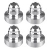 CNRAQR 6AN Male Weld on Bung Fitting Aluminum Adapters 4PCS
