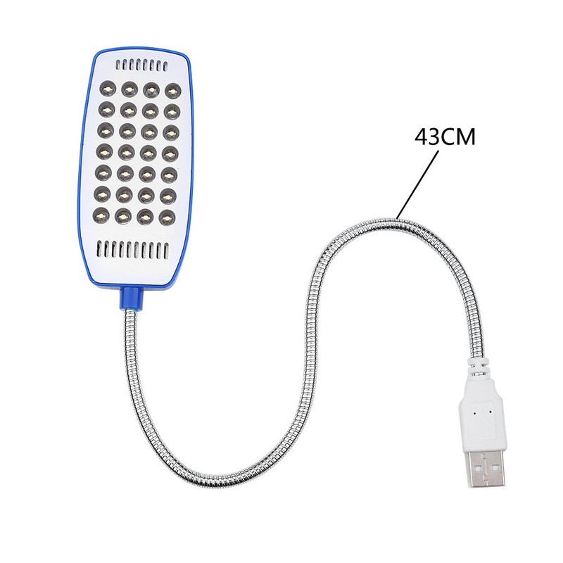 USB LED Luz Mini 28 LED Lámpara de lectura portátil