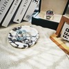 Round Natural Marble Tray, Decorative Stone Serving Platter for Jewelry,
