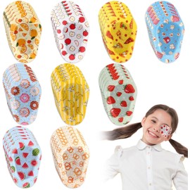 Kids Eye Patch Breathable Adhesive Bandage Amblyopia Lazy Eye Disposable Eye Pad Cute Cartoon Eye Patch Unisex Disposable Eye Pad 45pcs (Random 6 Styles)