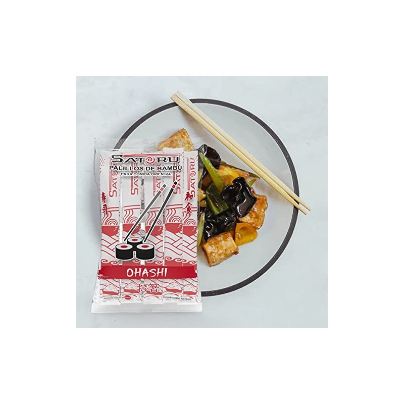 2 pack Palillos Chinos de bambú 40 pares c/u ,