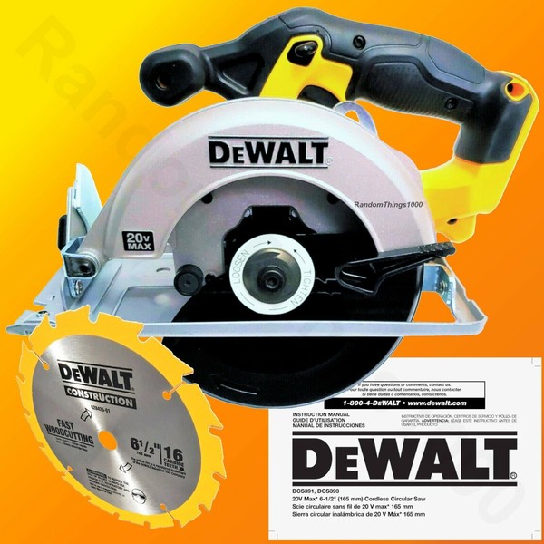 Dewalt DCS393 20V Cordless 6-1/2" 20 V Battery Circular Saw TOOL & BLADE ONLY