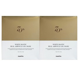Mastina White Mastic Real Ampoule Gel Mask 4 Sheets x 2 / Circle / 매스티나 화이트매스틱 리얼 앰플 겔 마스크 4매 2개  써클