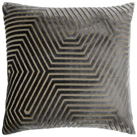Paoletti Evoke Cushion Cover, Charcoal, 45 x 45cm