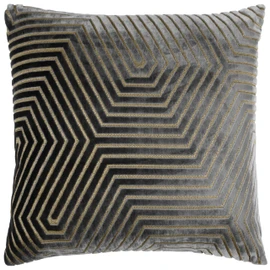 Paoletti Evoke Cushion Cover, Charcoal, 45 x 45cm