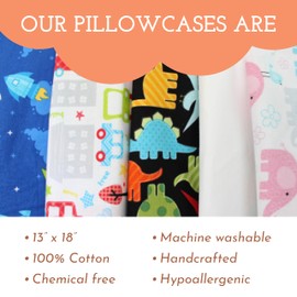 Little Sleepy Head Toddler Pillowcase, 100% Cotton & Hypoallergenic Pillow Case for Toddler Pillow, Snug Fit Envelope Pillowcase, 13x18 Pillowcase, Pilllow Sold Separately (Checkers Baby Blue)