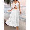 Trendy Queen Fall Maxi Skirts for Women White Dress Beach