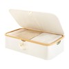StorageWorks Underbed Storage Box with Bamboo Frame, 42L Flip-Top Under