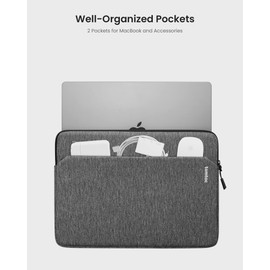 tomtoc Slim Laptop Sleeve for 14" MacBook Pro M3/M2/M1 Pro/Max A2918 A2992 A2779 A2442 2023-2021, Water-Resistant Protective Case for 13" MacBook Air/Pro with a Hard Cover, 13.8" Surface Laptop 2024