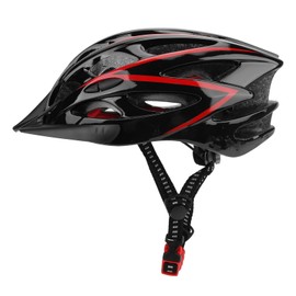 Adult Bicycle Helmet Adjustable Ultralight Riding Cycling Bike Helmet for Men WomenBlack Red