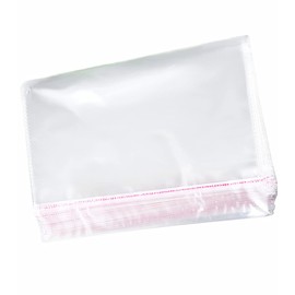 Yusland 100 Count - 14” X 19” Resealable Reclosable Self Seal Clear Cello Lip and Tape Poly Bags for Packaging, Clothing, Magazines, Party Favors, Bulk