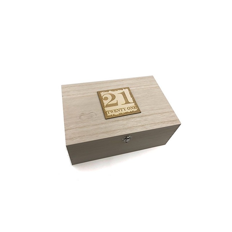 21st Birthday Gift Large Memories Keepsake Box
