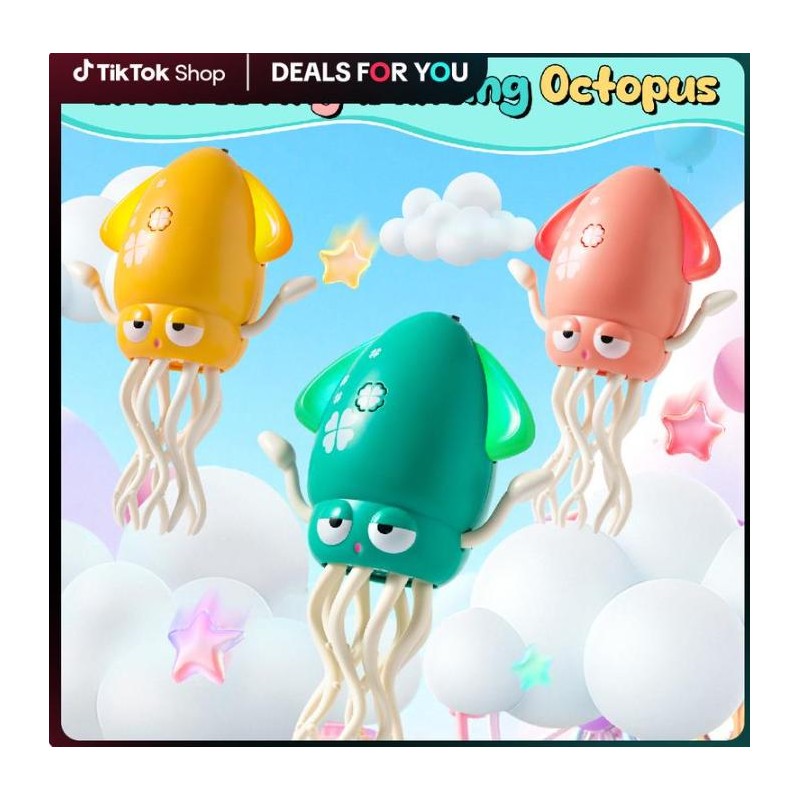 Dancing Octopus Toy with LED Lights & Music, Crazy 8-Leg