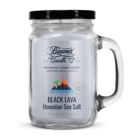 Beamer Candle Co. Aromatic Collection - Black Lava Hawaiian Sea Salt 12oz Candle