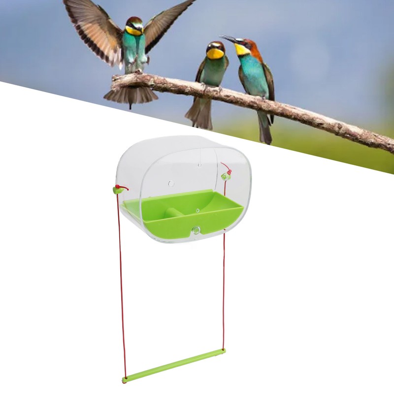 Transparent Bird Feeder with Strong Suction Cup Multifunctional DIY Innovative