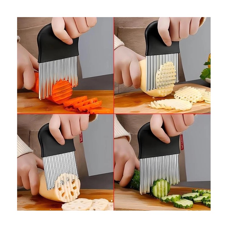 YOFAN French Fry Slicer - Large Crinkle Cutter