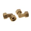 HEROFFIX Brass Pipe Fittings 1/2" Female Double-end Union Elbow 2.2"