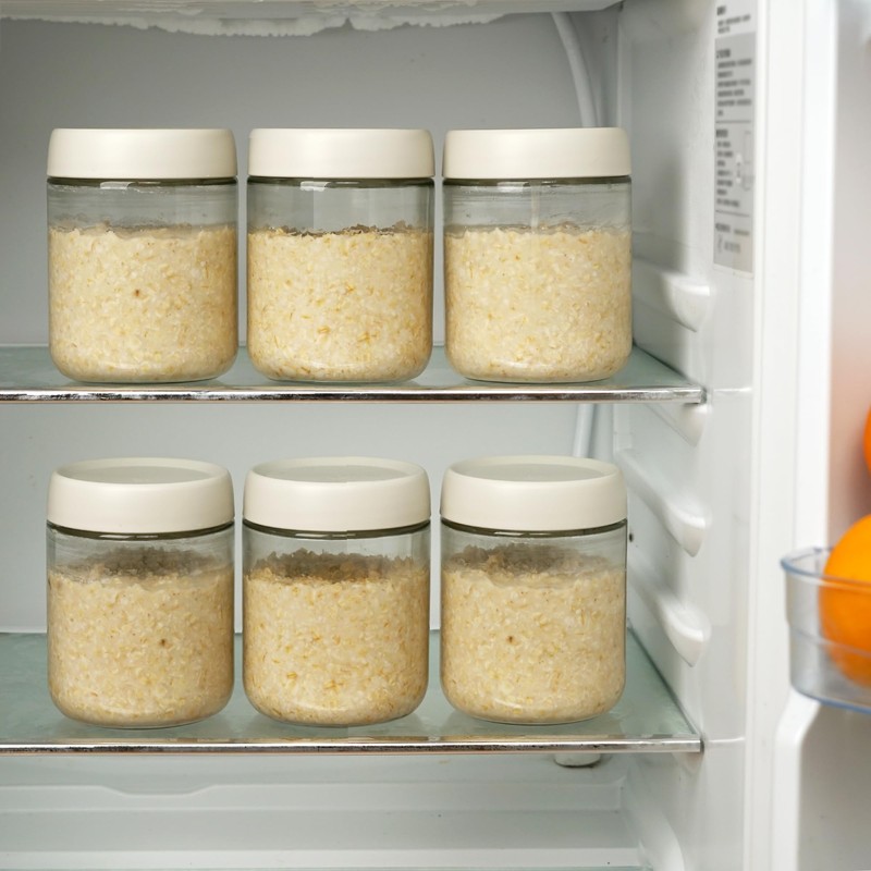 EONJOE 6-Pack 16oz Glass Jars with Lids for Food Storage
