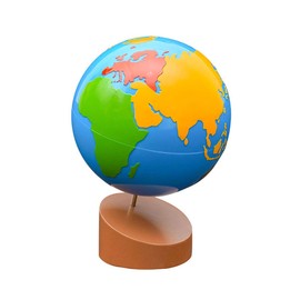 Montessori Globe - World Parts Science and Cultural Geography Materials Continental Globe and Sandpaper Globe Early Education Teaching aids Toys