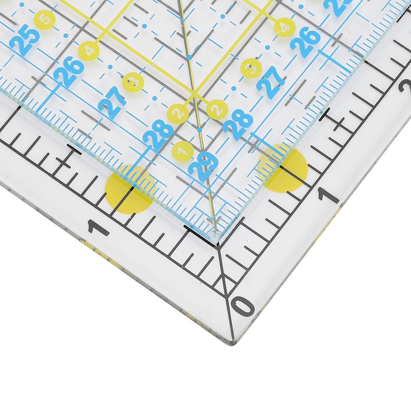 2Pcs Quilting Ruler Square Acrylic DIY Cloth Patch‑Work for Measuring