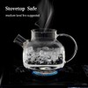 CnGlass Glass Teapot Stovetop Safe,30.4oz Clear Tea pot with Removable