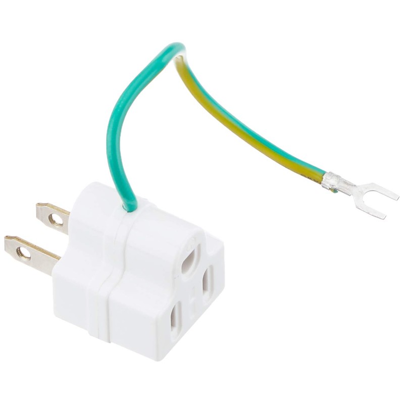 BUFFALO BSTAPA01WH 3-Pin to 2-Pin Conversion Adapter, White