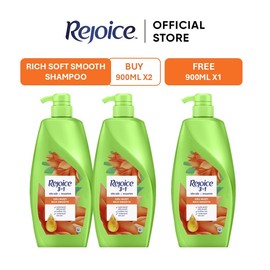 Rejoice [Value Set] Rejoice 3 In 1 Shampoo Rich Soft Smooth (900ml) [BUY 2 FREE 1]