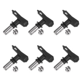 uxcell 6pcs Different Sizes Reversible Spray Tips for Airless Sprayer 211, 311, 315, 415, 515, 523 Paint Spray Nozzle Tips Sprayer Machine Parts, Black